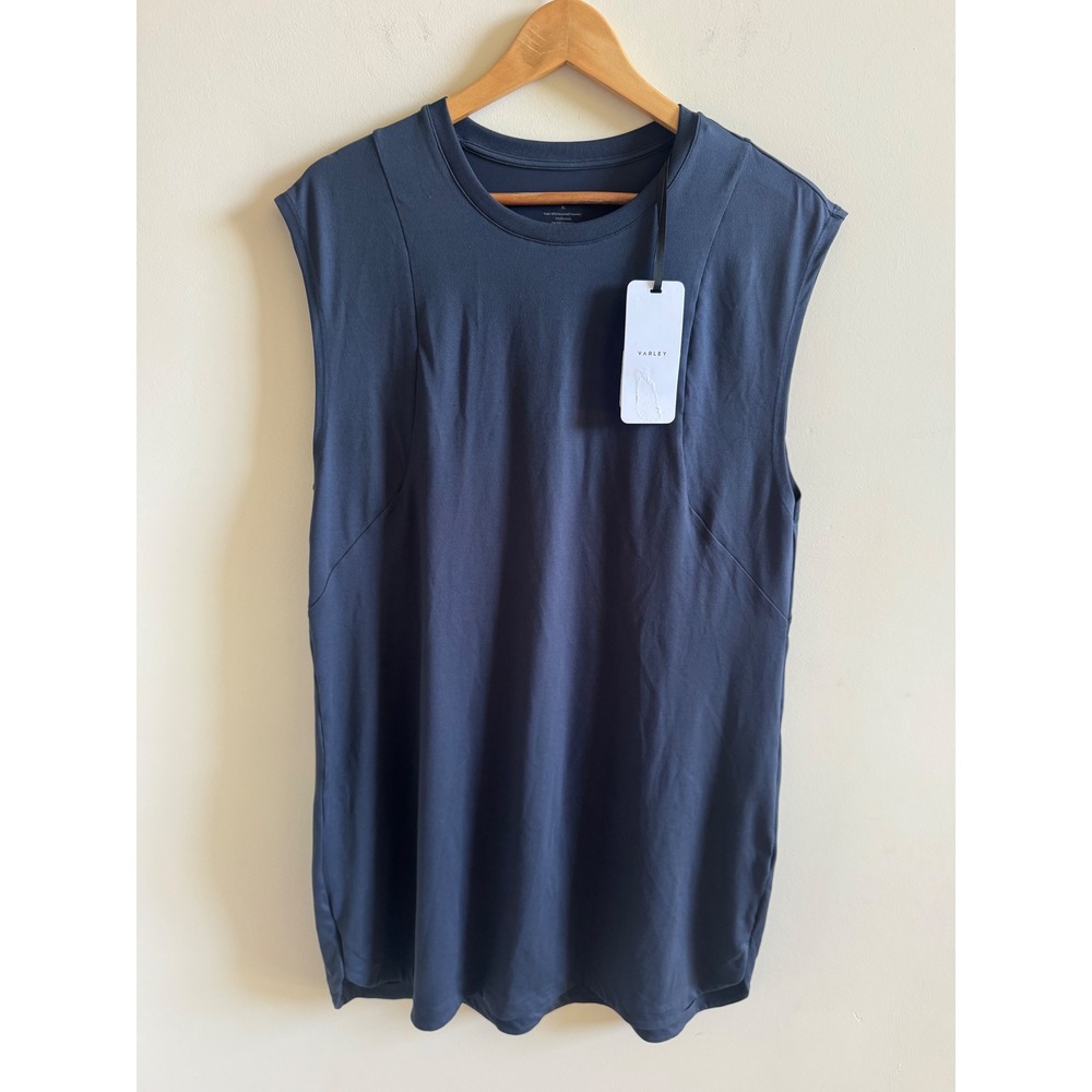 Varley Naples Active Shift Dress Navy Blue Stretch Mini XL Golf Tennis NWT